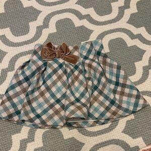 Mayoral Plaid Skirt with bow - Blue & Brown